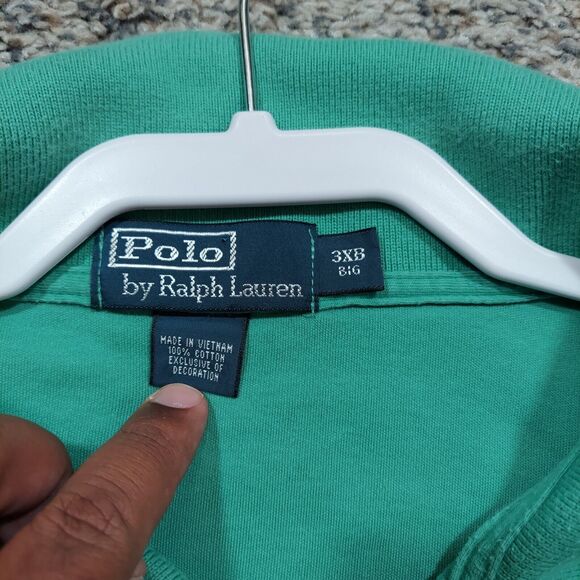 Polo By Ralph Lauren Mens Size 3XB Green Polo Shirt Short Sleeve Collared Cotton - Picture 3 of 6